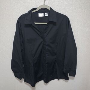 Rider’s By Lee Women’s Button Down Shirt Size 2XL Black